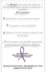 25 de Noviembre Día de la Lucha contra la Violencia de Género