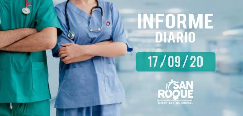 Informe Hospital Municipal San Roque - 17 DE SEPTIEMBRE DE 2020 - 09:25HS..- 